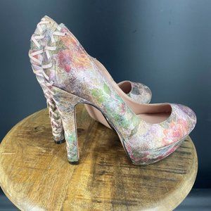 Betsey Johnson Floral Platform Heels